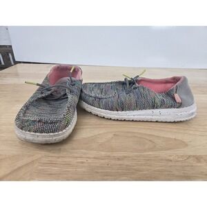 Hey Dude Wendy Youth Sox Stretch  Slip On  Shoes Peacock Pink Y3/W4